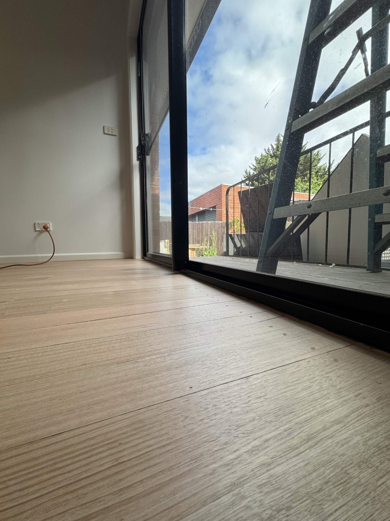 Low angle timber floor photo